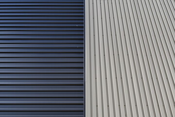 Obraz premium Multi-material siding. Sheet metal, two different styles.
