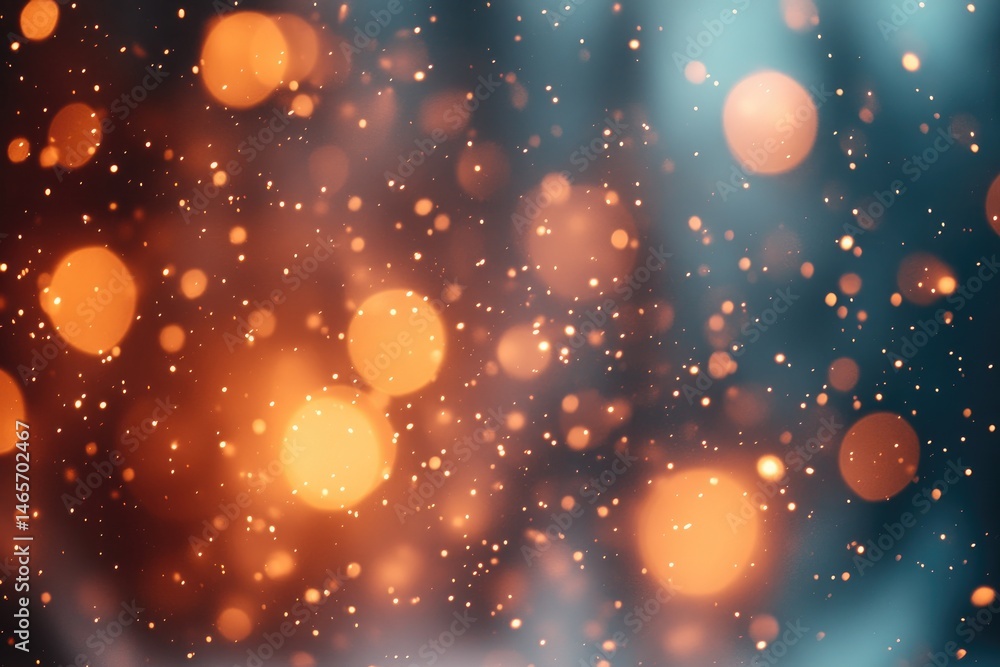 Poster abstract bokeh design with warm color tones.