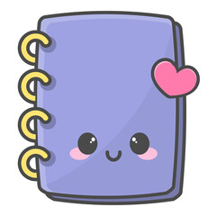 Purple Notebook Paper School Cute Kawaii