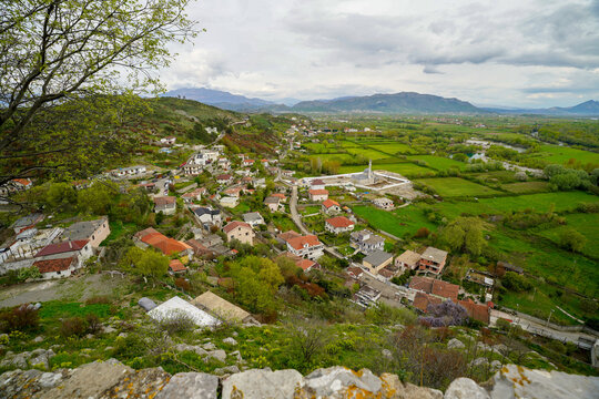 panoramic view of the Shkodra area from the Rozafa Castle