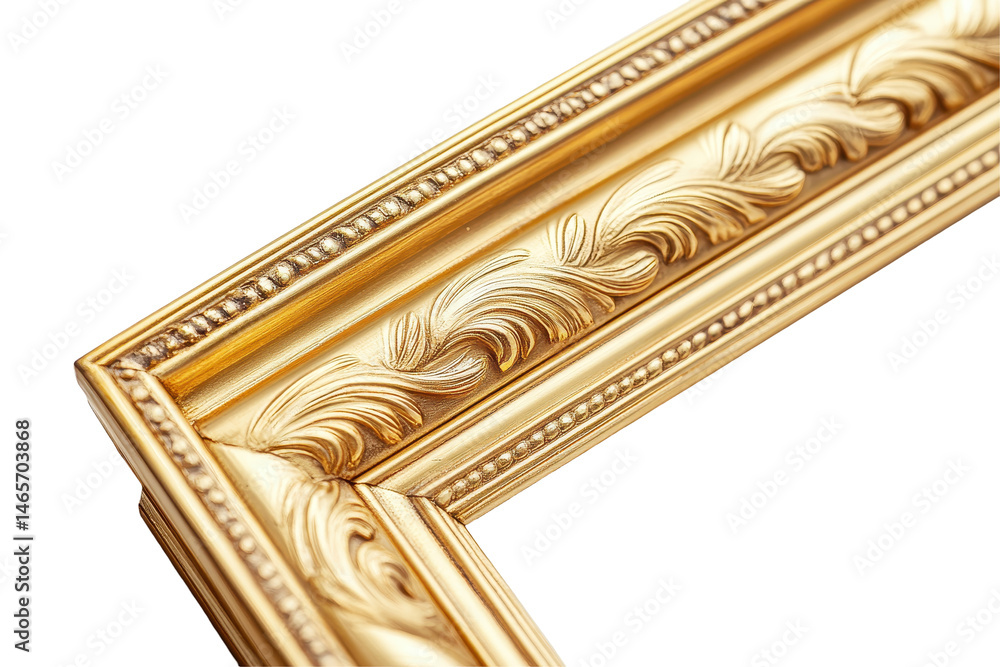 Aufkleber elegant ornate frame design with intricate golden details suitable for artworks or photographs on a 