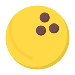Bowling Ball Colorful Flat Icon