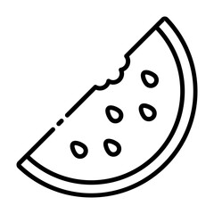 fruit slice icon for watermelon summer treat