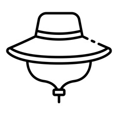 wide brim icon for sun hat summer cover