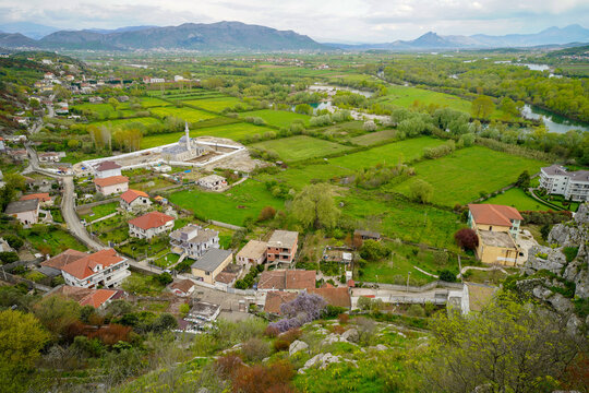 panoramic view of the Shkodra area from the Rozafa Castle