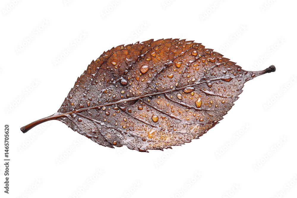 Poster leaf displaying vibrant gradients of green and yellow with water droplets on a transparent backgroun