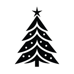 Fototapeta premium christmas tree icon vector illustration
