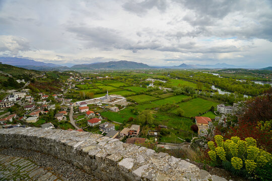 panoramic view of the Shkodra area from the Rozafa Castle