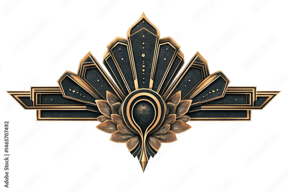 Aufkleber Elegant ornamental design with intricate patterns and golden hues suitable for various artistic applications in print and digital media