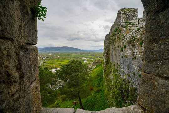 panoramic view of the Shkodra area from the Rozafa Castle