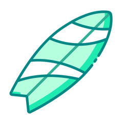 wave board icon for surfboard summer activity