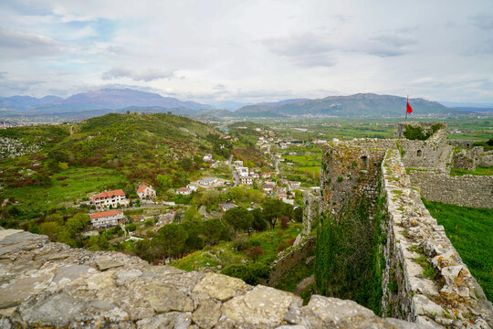 panoramic view of the Shkodra area from the Rozafa Castle