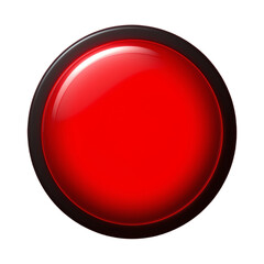 Vibrant red button icon on a dark background.