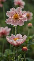 Dreamy Prairie Smoke with Wispy Pink Tendrils
