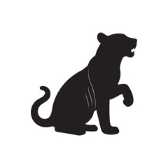 Obraz premium Black bear silhouette