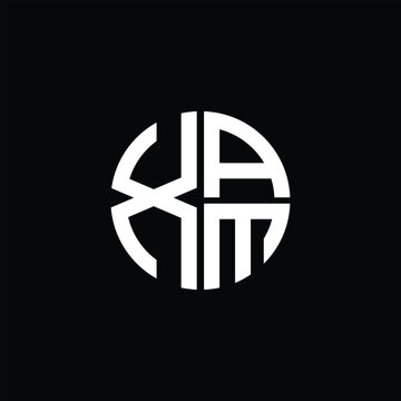 XAM logo XAM icon XAM monogram XAM letter minimalist Circle flat Unique modern abstract logo design.