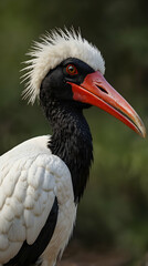 Jabiru Stork with Red Pouch and Smooth Feathers