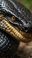 Fototapeta premium Cobra Head Detail with Subtle Scale Texture