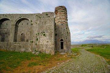Panoramic view around the Rozafa Castle hill, Shkod&euml;r