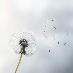 Ethereal Dandelion Seeds Evoking Healing Hope