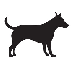 Black Dog Silhouette and vector design art