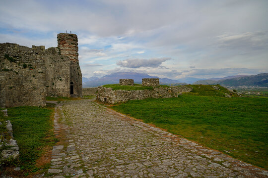 Panoramic view around the Rozafa Castle hill, Shkod&euml;r