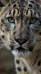 Obraz premium Elegant Snow Leopard with Defined Features