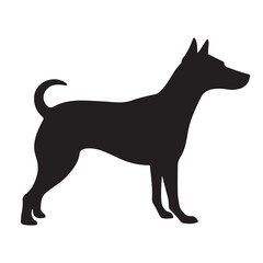 Black Dog Silhouette and vector design art
