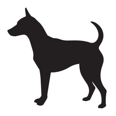 Black Dog Silhouette and vector design art
