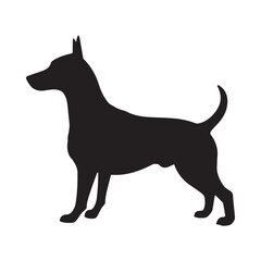 Black Dog Silhouette and vector design art