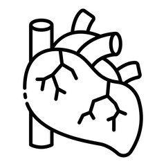 human heart icon showing cardiovascular organ