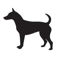 Black Dog Silhouette and vector design art