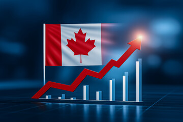 An illustration showing rapid Economic growth in Canada