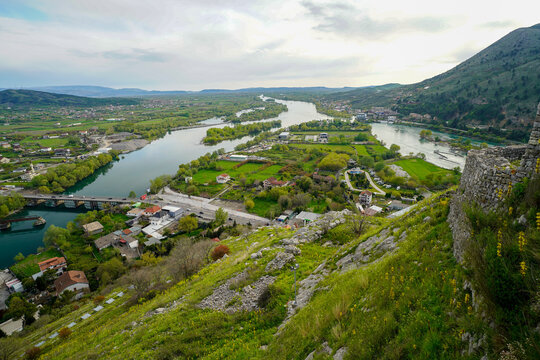 Rozafa Castle , panoramic view from the hill