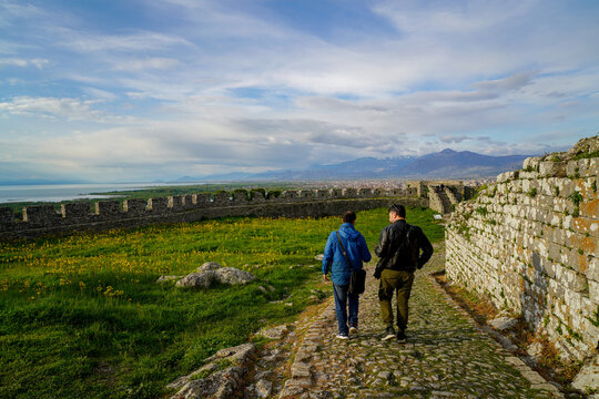 Rozafa Castle , panoramic view from the hill