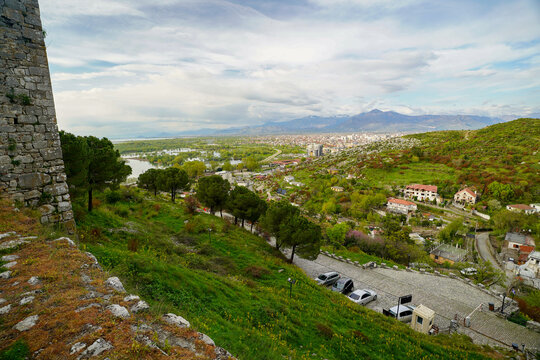 Rozafa Castle , panoramic view from the hill