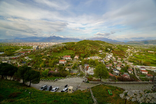Rozafa Castle , panoramic view from the hill