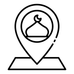 mosque locator icon for prayer place finder