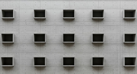 Geometric pattern of evenly spaced dark squares on a light background