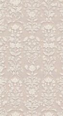 Blush Floral Damask: Embossed Elegance