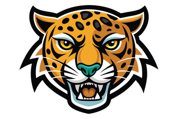 A fierce golden jaguar with yellow eyes aggressively bares its teeth directly at you