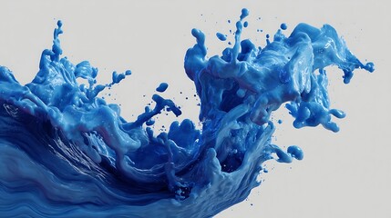 ダイナミックに弾けるブルーリキッドの瞬間