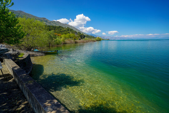 Shkodra lake and Buna river in Albania