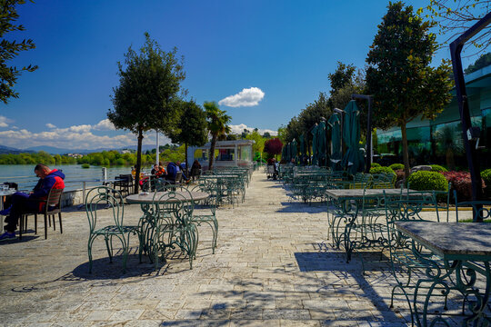 Shkodra lake and Buna river in Albania