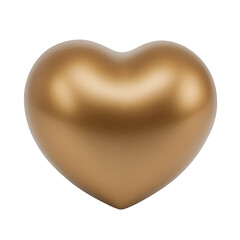 Fototapeta premium Shiny golden heart shape with smooth surface, symbolizing love and luxury. metallic finish adds elegance, making it ideal for romantic or celebratory themes