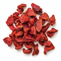 Obraz premium Enjoy a flavorful array of dried meat, perfect for snacking or enhancing gourmet dishes with proteinpacked goodness.