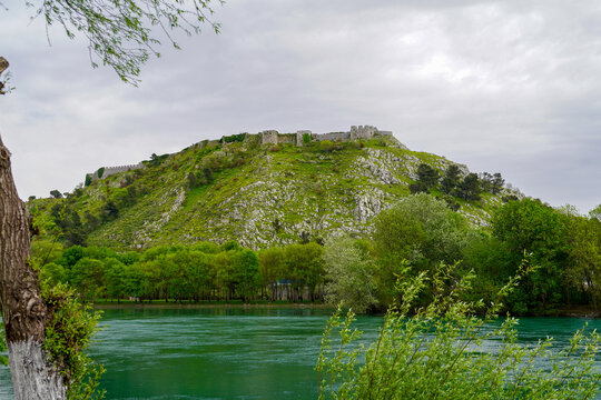 Shkodra lake and Buna river in Albania