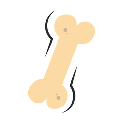 Dog bone cartoon style. Vector