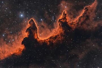 Obraz premium Cosmic clouds, fiery nebula