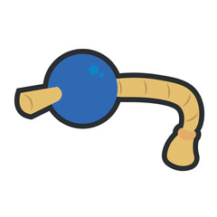 Rope ball toy icon. Vector